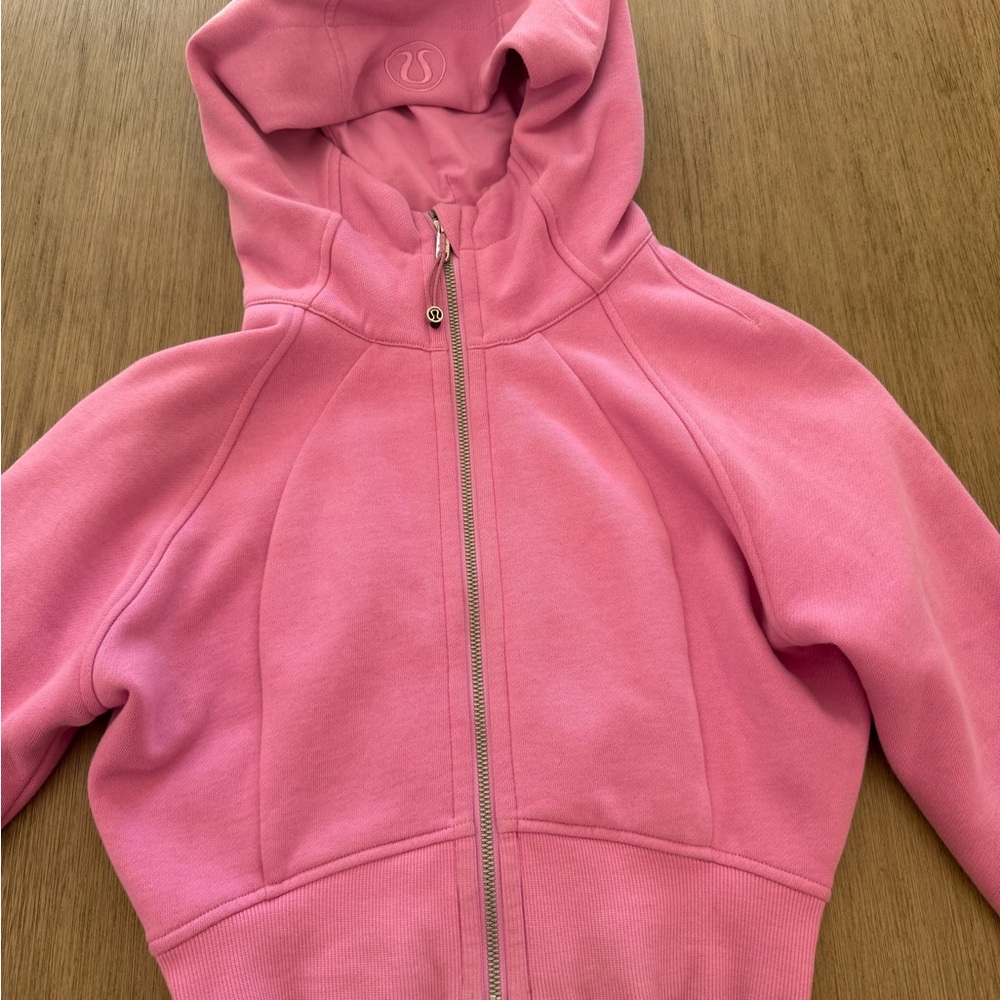 lululemon athletica Pink Puffer Jacket with Stand-Up Collar